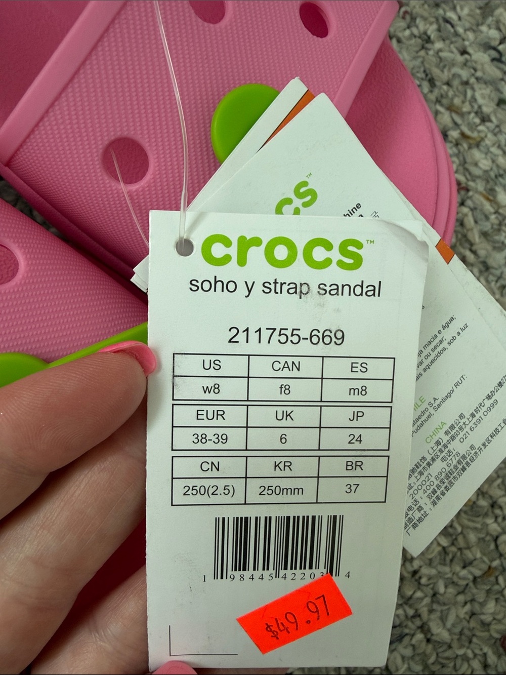 CROCS Platform Sandal in Bright Pink - Picture 4 of 4